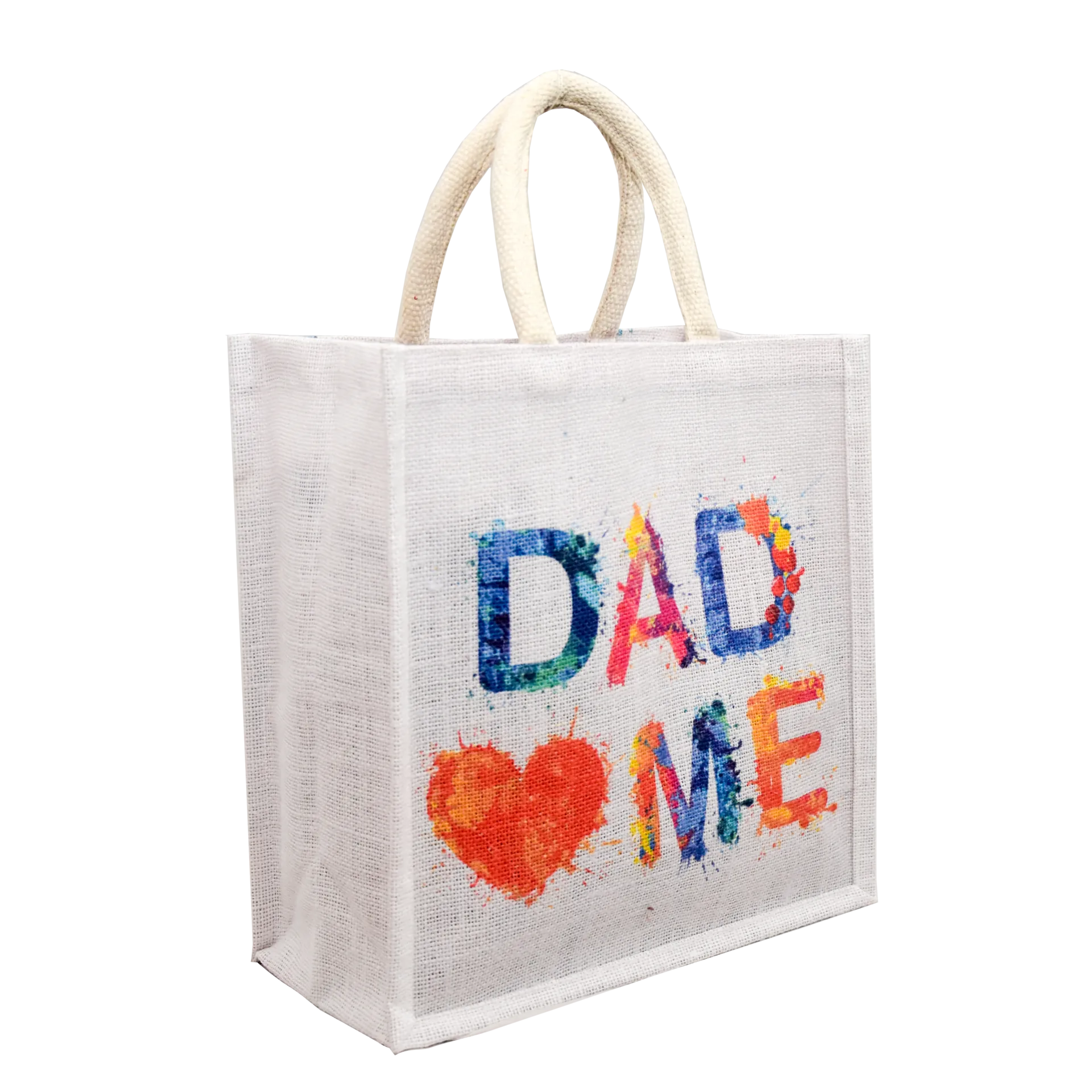 Dad Loves Me Jute Bag