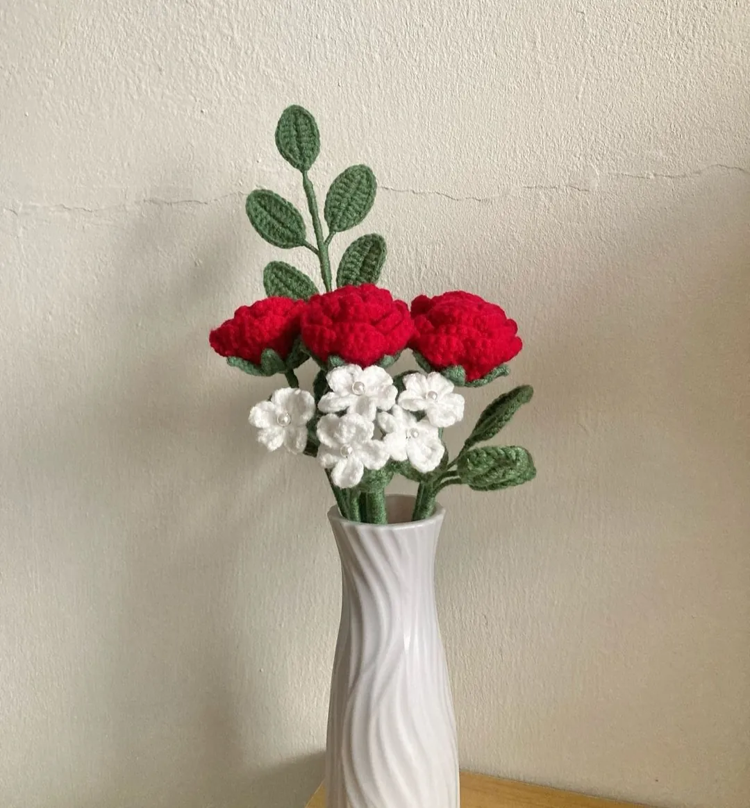 Pink and Purple Crochet Tulips