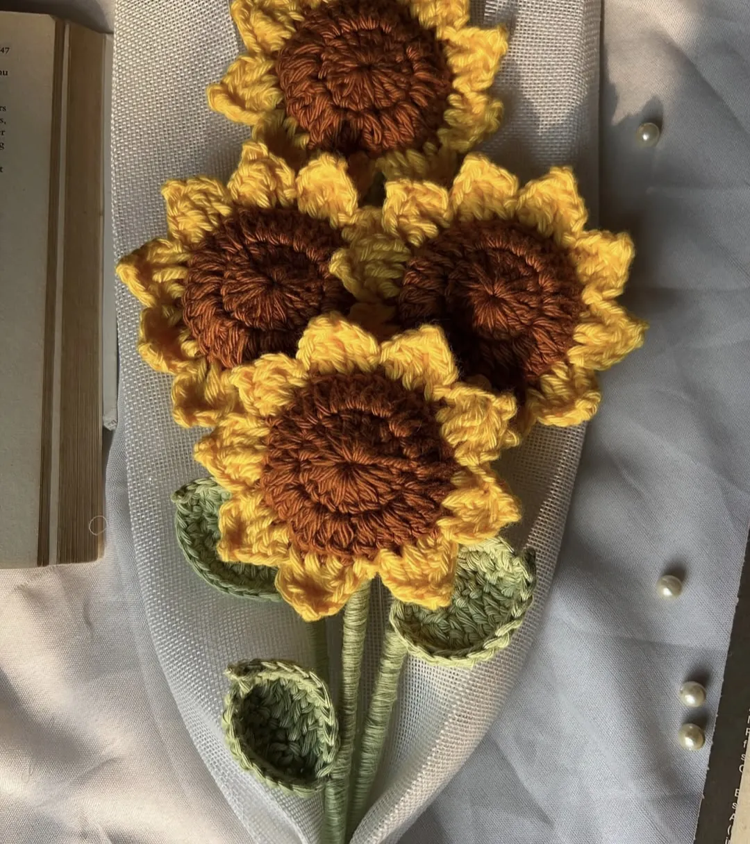 Crochet Tulips on Mirror