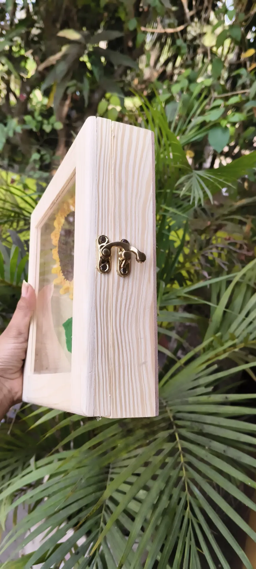 Crochet Sunflower Shadow Box