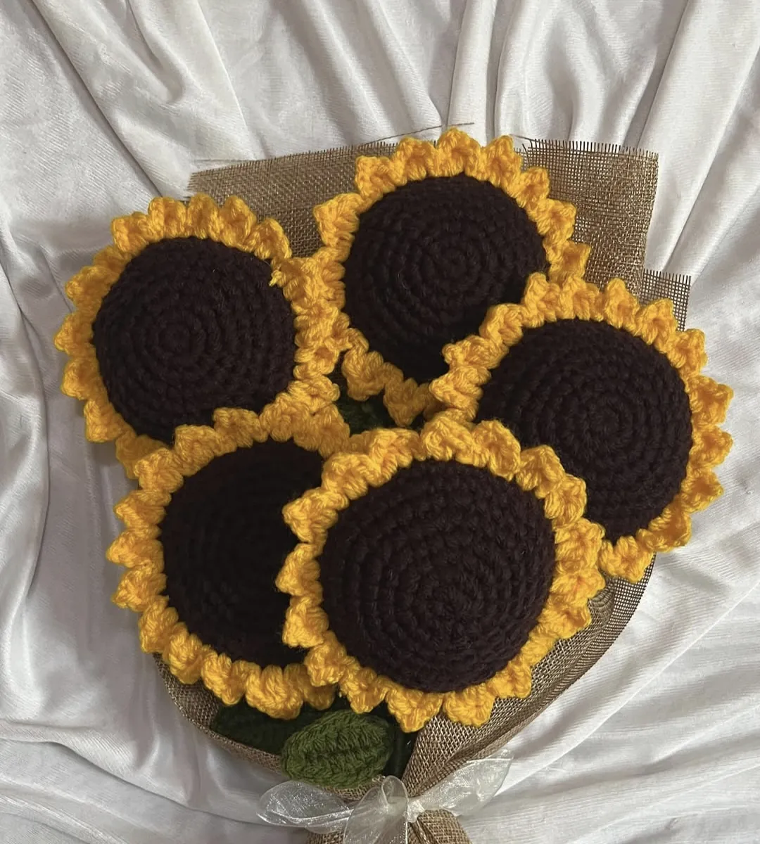 Crochet Sunflower Shadow Box
